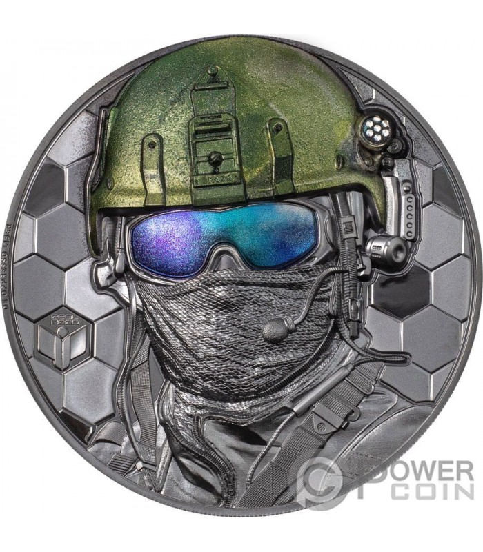 SPECIAL FORCES Real Heroes 3 Oz Silver Coin 20$ Cook Islands 2022