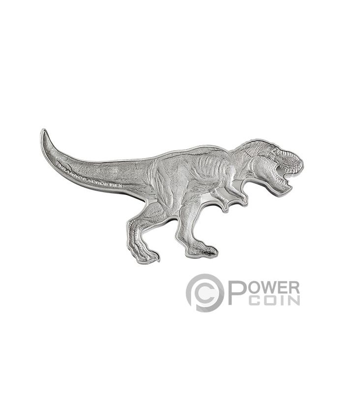 TYRANNOSAURUS REX Dinosaurs of North America 2 Oz Silver Coin 5$ Solomon  Islands 2021