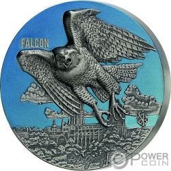 FALCON Urban Hunters 3 Oz Monnaie Argent 1500 Francs Benin 2022