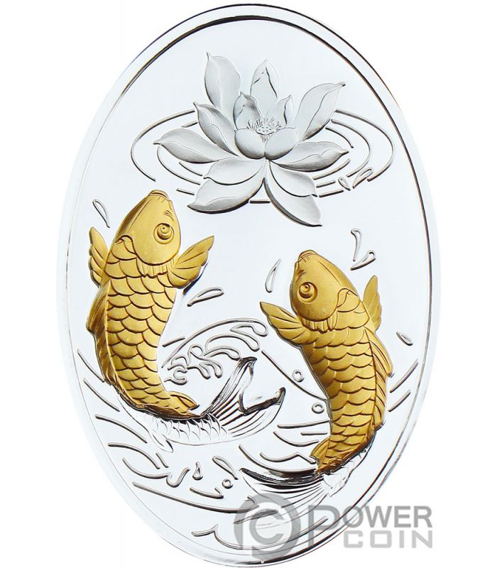 Koi Fish popular Pond Gold Plated Coin