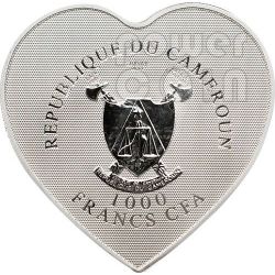 ANGEL OF LOVE Hologram Silver Coin 1000 Francs Cameroon 2010