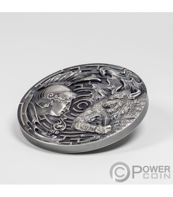 THESEUS AND THE MINOTAUR Evil Within 3 Oz Silver Coin 20$ Palau 2021