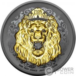 UNA AND THE LION Gold Black Empire 1 Oz Silver Coin 1 Pound Saint