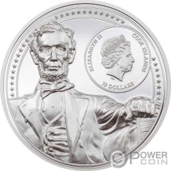 ABRAHAM LINCOLN by Miles Standish 1 Oz Moneda Plata 5$ Cook