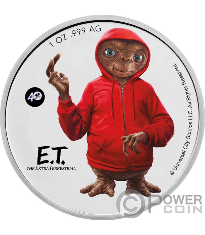 ET Extra Terrestrial 40th Anniversary Colored 1 Oz Silver Coin 2