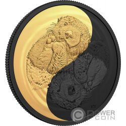 GREY WOLF Black and Gold Silver Coin 20$ Canada 2021