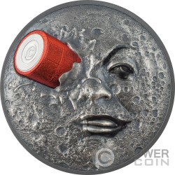 TRIP TO THE MOON 120 Aniversario Viaje a la Luna 2 Oz Moneda Plata 10$ Palau 2022