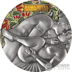 KAMA SUTRA Moments of Love Kamasutra 3 Oz Silver Coin 3000 Francs