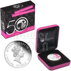 BARBIE 60th Anniversary 1 Oz Silver Coin 1$ Tuvalu 2019