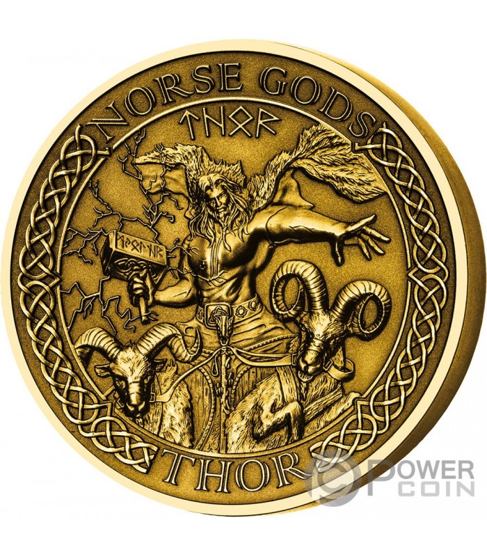 THOR Norse Gods 1 Oz Gold Coin 10 Cook Islands 2023