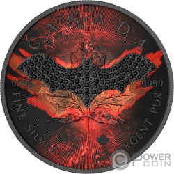 BIG FAMILY ANTIQUE Bejeweled Maple Leaf 1 Oz Silver Coin 5$ Canada