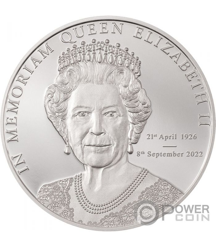 IN MEMORIAM QUEEN ELIZABETH II 1 Oz Silver Coin 5 Cook Islands 2022