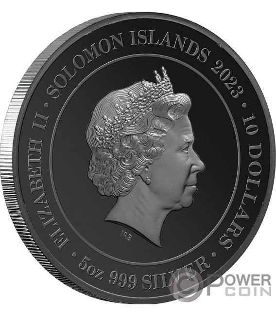 RABBIT Lunar Year 5 Oz Silver Coin 10$ Solomon Islands 2023 - Power Coin