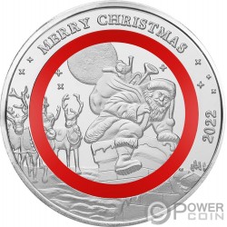 SANTA CLAUS Oсьминог Металлическая  Монета 50 Cents Фиджи 2022