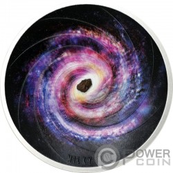 BLACK HOLE Universe Domed 2 Oz Silver Coin 5$ Niue 2021