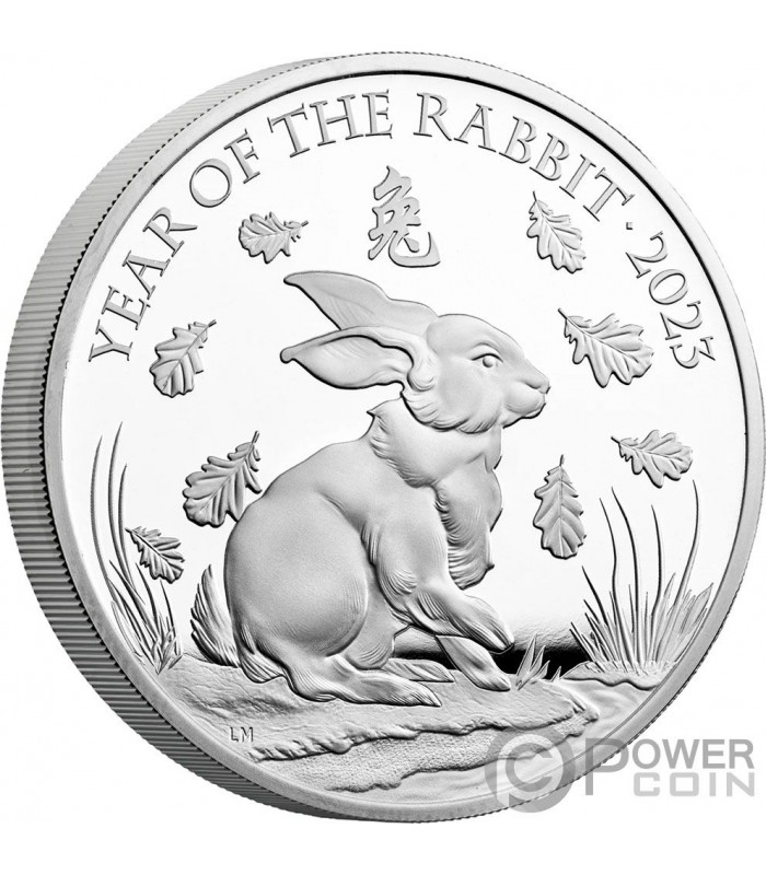 RABBIT Lunar Year 1 Oz Silver Coin 2 United Kingdom 2023