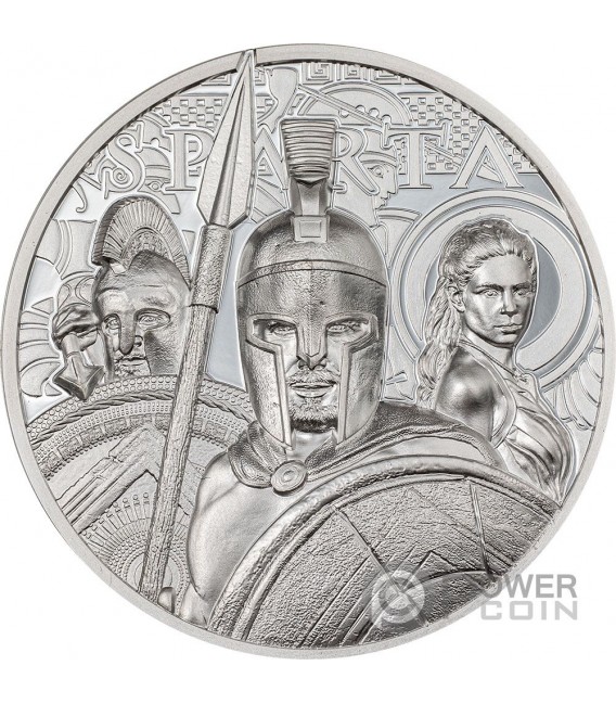 SPARTA 1 Oz Silver Coin 5$ Cook Islands 2023