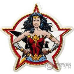 WONDER WOMAN 5 Oz Cеребро Монета 5$ Barbados 2023