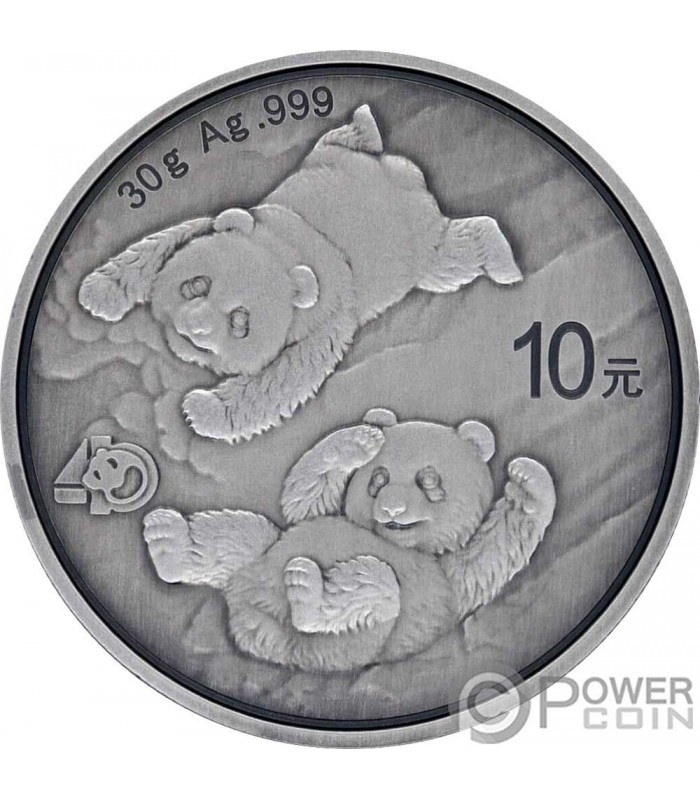 China Panda Antiqued Monnaie Argent Yuan China