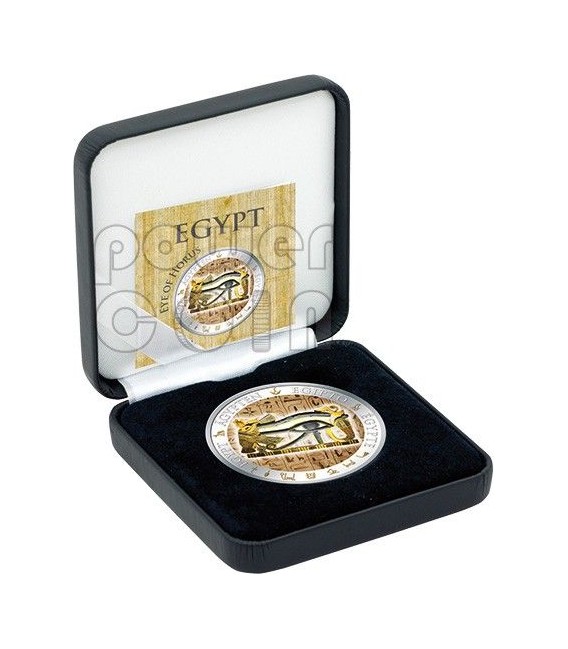 HORUS EYE Gilded Egypt Silver Coin 1$ Fiji 2012