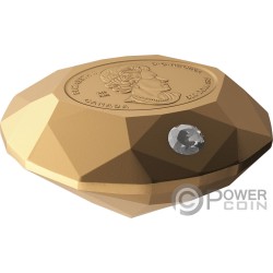 FOREVERMARK BLACK LABEL OVAL DIAMOND 3D Shaped Moneda Oro 500$ Canada 2023