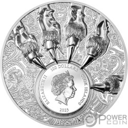 LION Nature Kings 1 Oz Silver Coin 5$ Cook Islands 2023