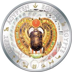 HORUS EYE Gilded Egypt Silver Coin 1$ Fiji 2012