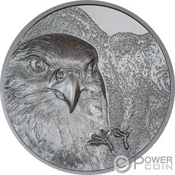 FALCON Wild Mongolia 2 Oz Silver Coin 1000 Togrog Mongolia 2023