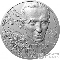 WAR OF THE CURRENTS Nikola Tesla 1 Oz Silver Coin 1$ Niue 2023