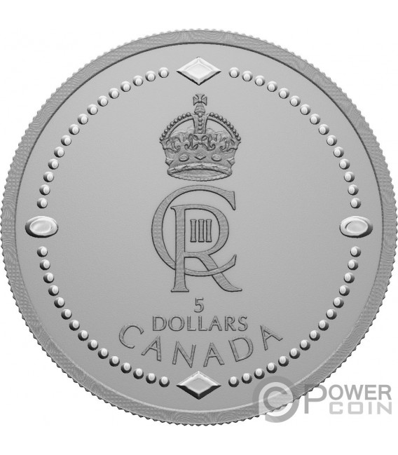 KING CHARLES III Royal Cypher Silver Coin 5 Canada 2023