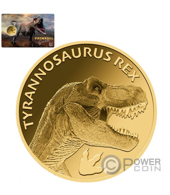 Tyrannosaurus Rex 11000 Oz Gold Münze 3000 Francs Chad 2023 