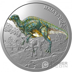 BRACHIOSAURUS Prehistoric World 1 Oz Silver Coin 1$ Niue 2024