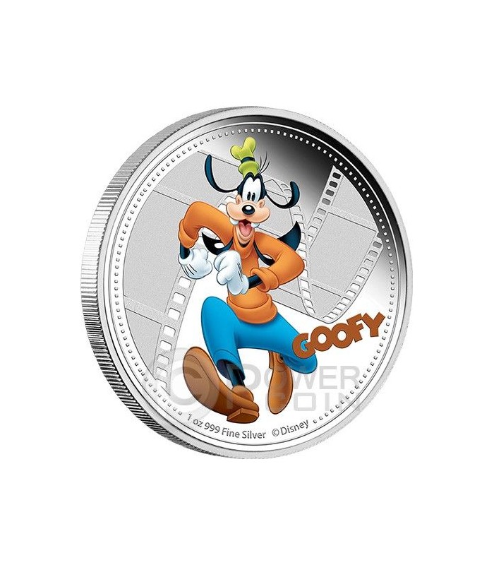 GOOFY Mickey and Friends Disney 1 Oz Silver Proof Coin 2$ Niue 2014