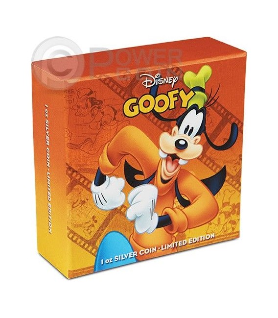 GOOFY Mickey and Friends Disney 1 Oz Silver Proof Coin 2$ Niue