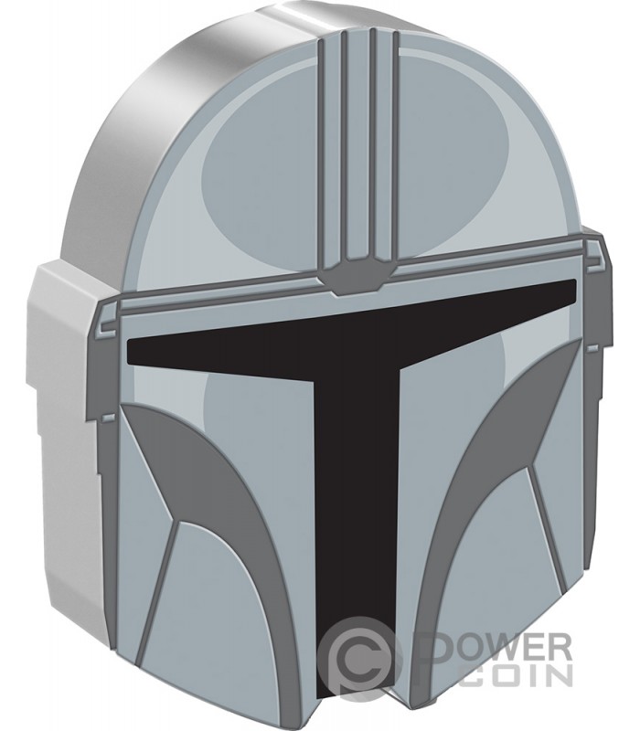 DIN DJARIN HELMET Mandalorian 1 Oz Moneda Plata 2$ Niue 2023