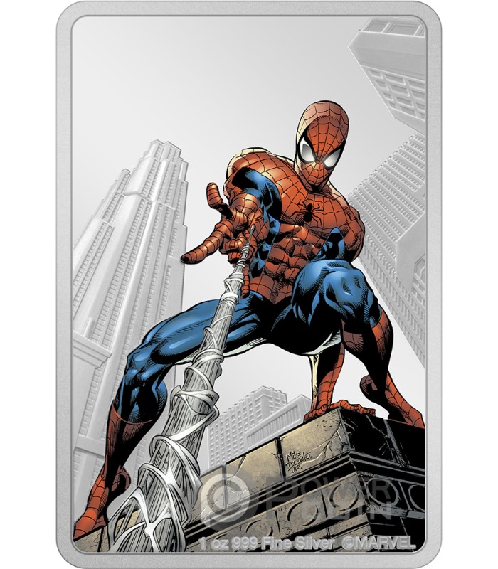 SPIDER MAN Poster 1 Oz Silver Coin 2 Niue 2023