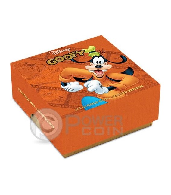 GOOFY Mickey and Friends Disney 1/4 Oz Gold Proof Coin 25$ Niue 2014