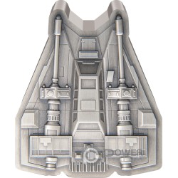 SNOWSPEEDER Mandalorian Vehicles 3 Oz Cеребро Mонета 10$ Ниуэ 2023