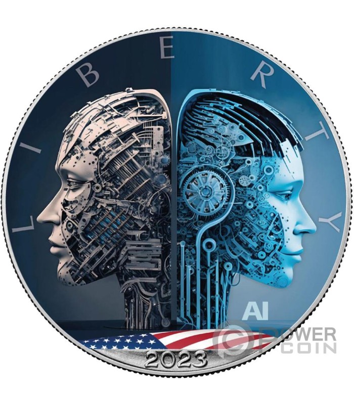 AI HUMAN OR MACHINE Liberty 1 Oz