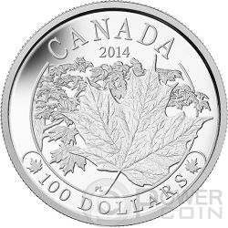 Canada. 5 Dollars 1991/2014 (Con Linee Radiali) 2 Monete Maple Leaf 1 Oz.  Argento .999 - Catawiki