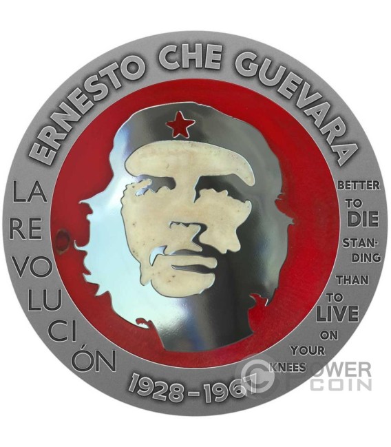 ERNESTO CHE GUEVARA Bernit and Steel Outline Version 1 Oz Silver Coin ...