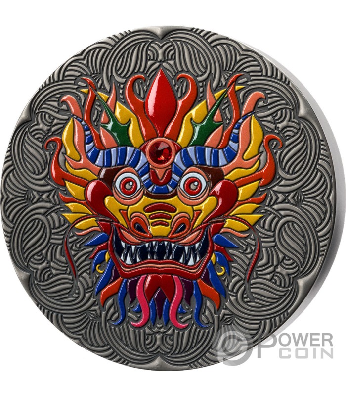 Dragon Mandala Art Kg Kilo Silver Coin Cedis Ghana