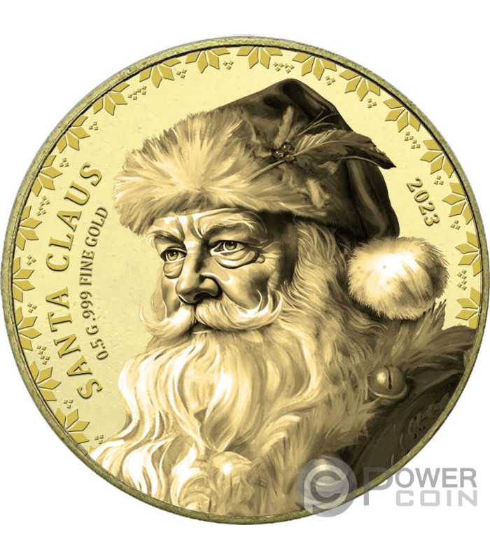 SANTA CLAUS Small Gold Coin 100 Francs Congo 2023