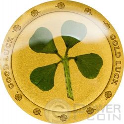 FOUR LEAF CLOVER Good Luck Coin 1 2021