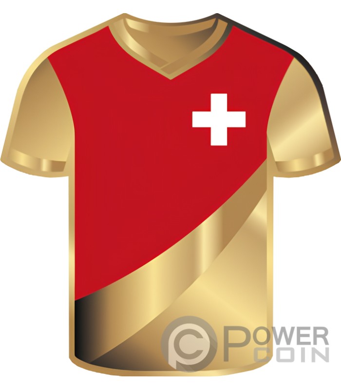 Soccer shirt in colors of swiss flag Royalty Free Vector