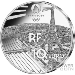 BREAKING Olimpic Games Paris Moneta Argento 10€ Euro France 2024