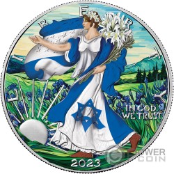 WALKING LIBERTY ISRAEL 1 Oz Серебро Монета 1$ USA 2023