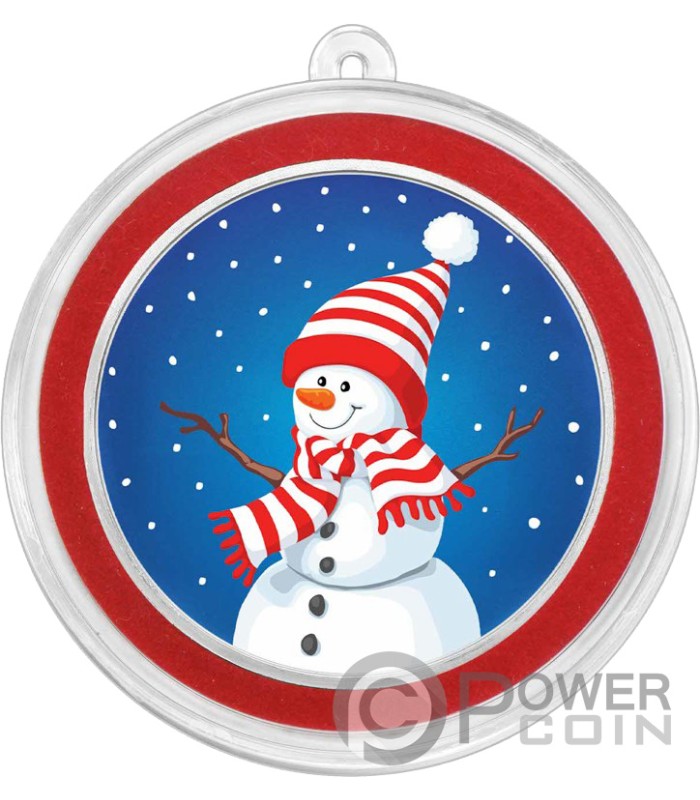 SNOWMAN Christmas Ornaments 1 Oz Silver Medal 2023