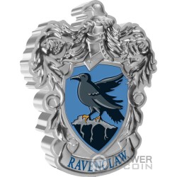 RAVENCLAW HOUSE CREST Harry Potter 1 Oz Moneda Plata 2$ Niue 2021