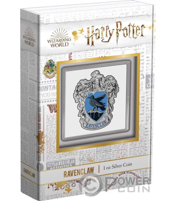 RAVENCLAW HOUSE CREST Harry Potter 1 Oz Silver Coin 2$ Niue 2021